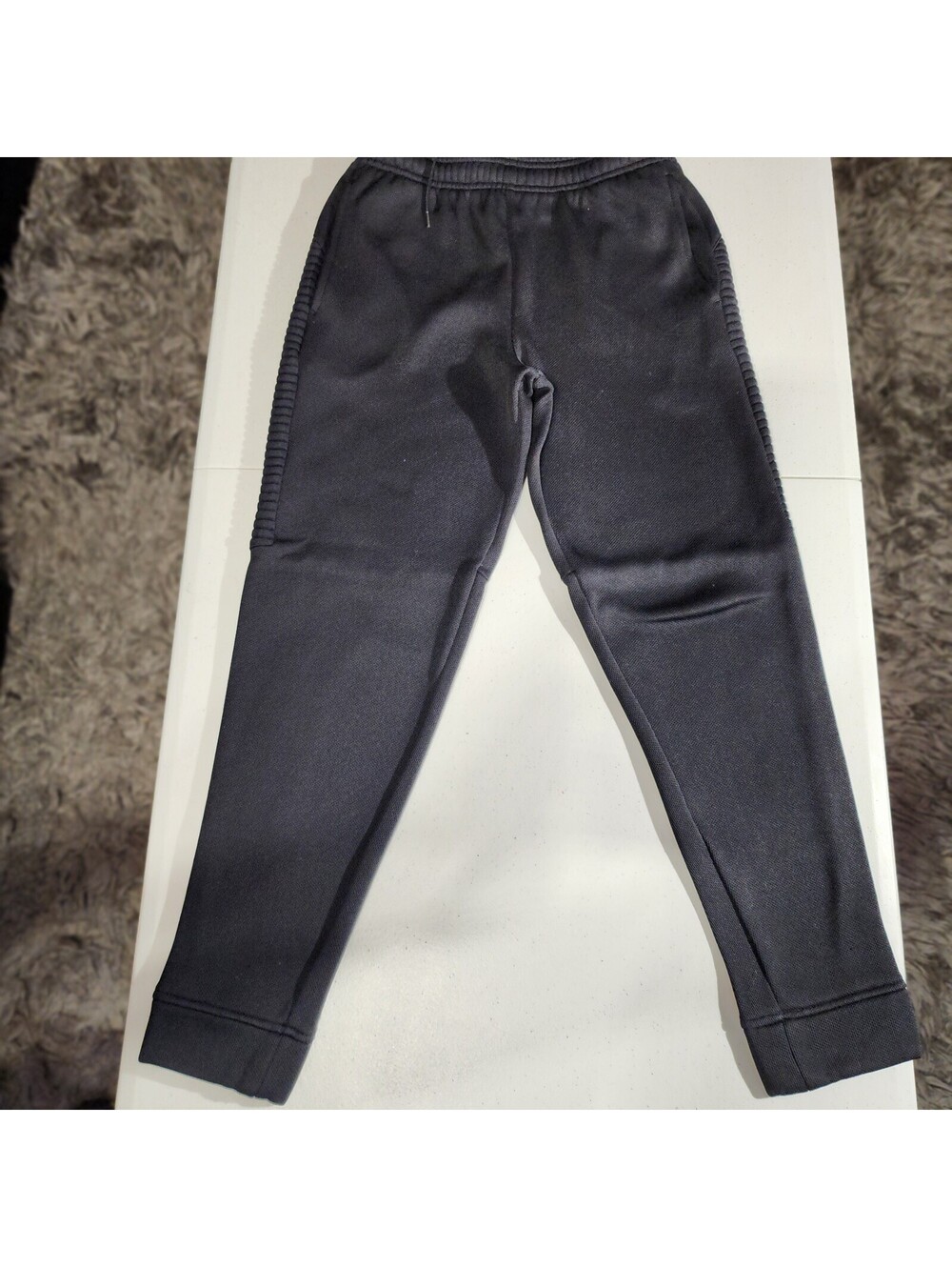 Umbro Boys Jogger Pants Black L (12/14) 100% Polyester Elastic Waist